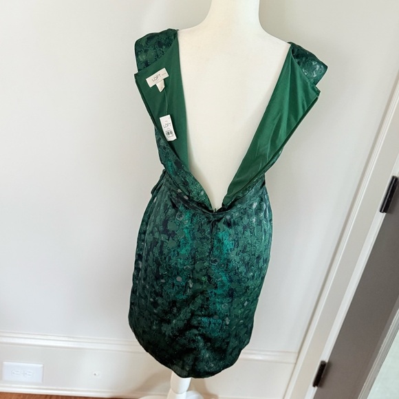 LOFT Emerald Green Sheath Dress 8P β Belted NWT - Picture 8 of 8